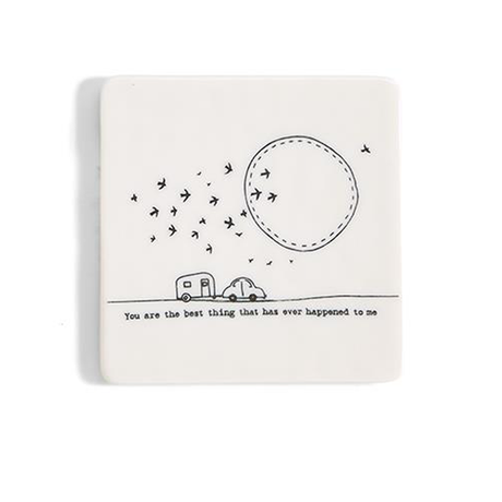 Sweet Sentimental Sayings Porcelain Coaster - Love/Family/Friendship