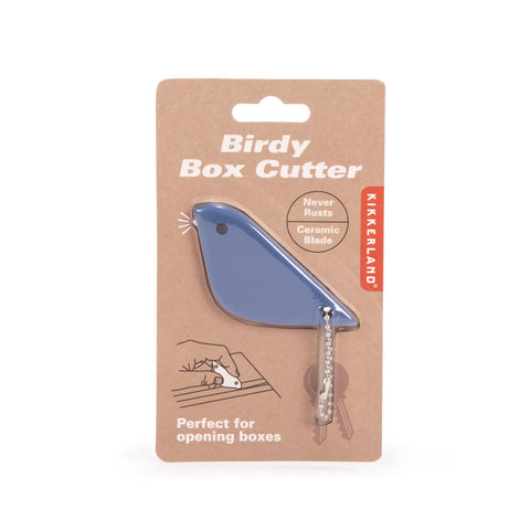 Kikkerland Birdy Box Cutter Never Rusts Ceramic Blade Perfect for opening boxes.