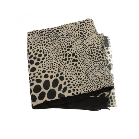 Black Abstract Cheetah Scarf