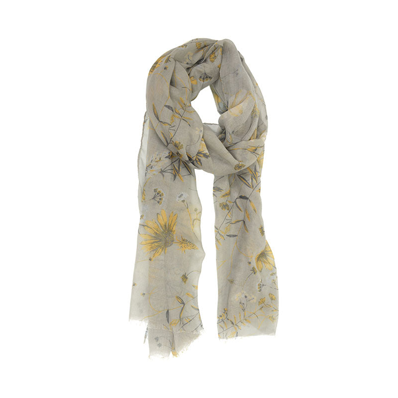 Wildflower Grey Scarf