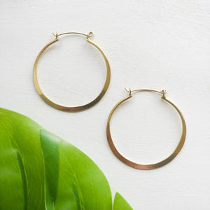 Gold Organic Hoops