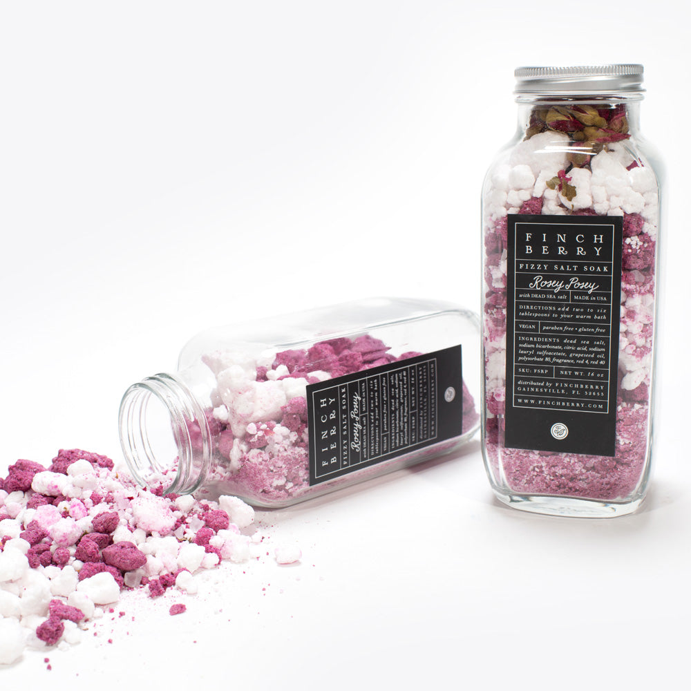 Fizzy Bath Salt Soak - Rosey Posey