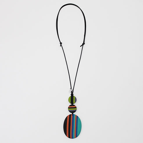 Multi Color Oval Darcy Pendant Necklace Sylca Designs Jewelry