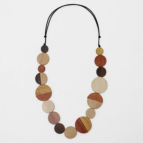Natural Wood Ruth Necklace Sylca Designs Jewelry