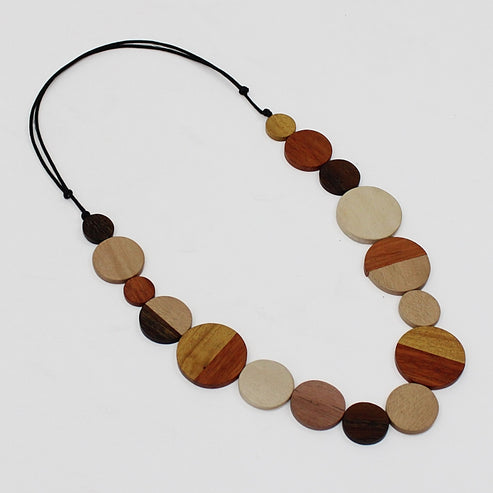 Natural Wood Ruth Necklace Sylca Designs Jewelry
