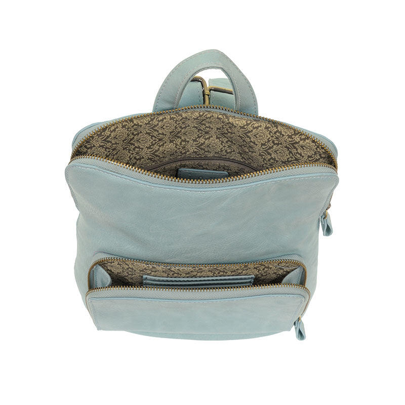 Vegan Leather Blue Sugar Mini Julia Backpack Inside Lining View