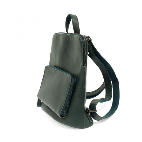 Vegan Leather Dark Turquoise Mini Julia Backpack Side View