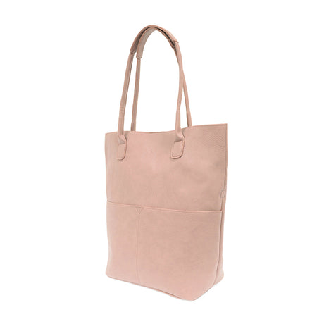 Blush Vegan Leather Front Pocket Kelly Tote