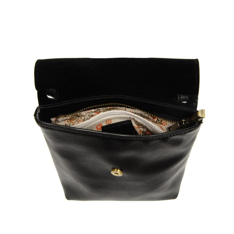 Vegan Leather Aimee Small Flap Crossbody Bag