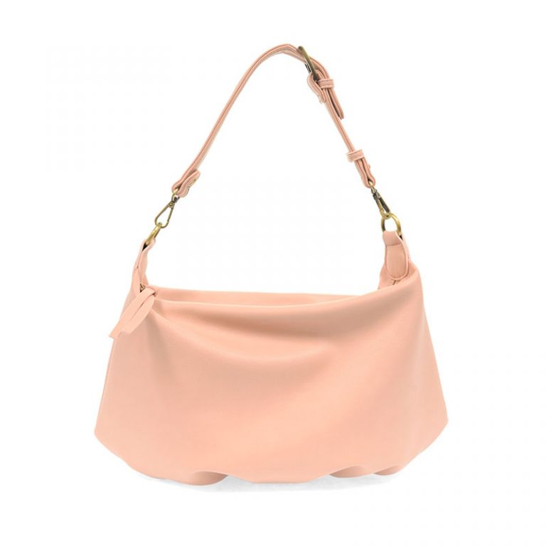 Vegan Leather Suzy Hobo Crossbody Bag - Petal Pink