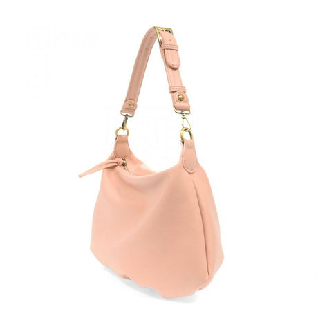 Vegan Leather Suzy Hobo Crossbody Bag - Petal Pink