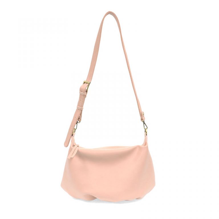 Vegan Leather Suzy Hobo Crossbody Bag - Petal Pink