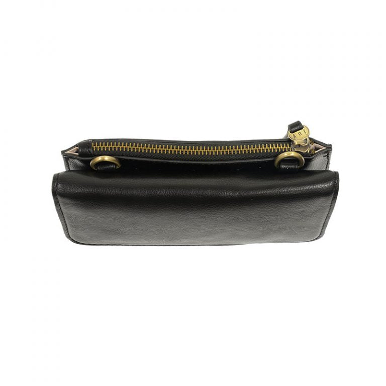 Black - Vegan Leather Evie Crossbody