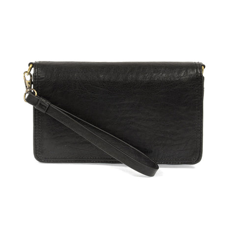 Black Vegan Leather Mini Foldover Billie Crossbody L8130-00