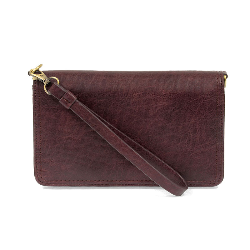 Aubergine Vegan Leather Mini Foldover Billie Crossbody L8130-18