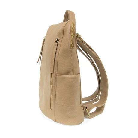 Vegan Leather Buff Raegan Backpack - Side View