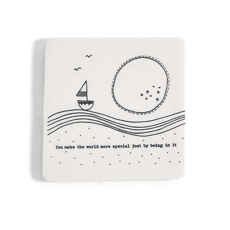 Sweet Sentimental Sayings Porcelain Coaster - Love/Family/Friendship