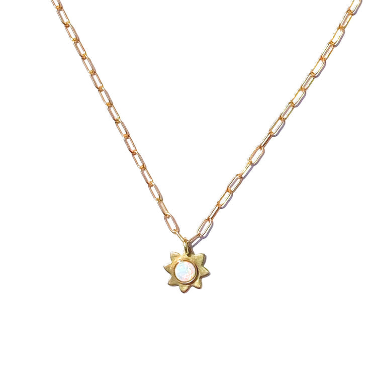 Opal Luminary Charm Necklace
