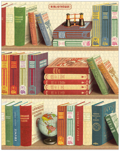 1000-Piece Vintage-Style Puzzle – Library Books