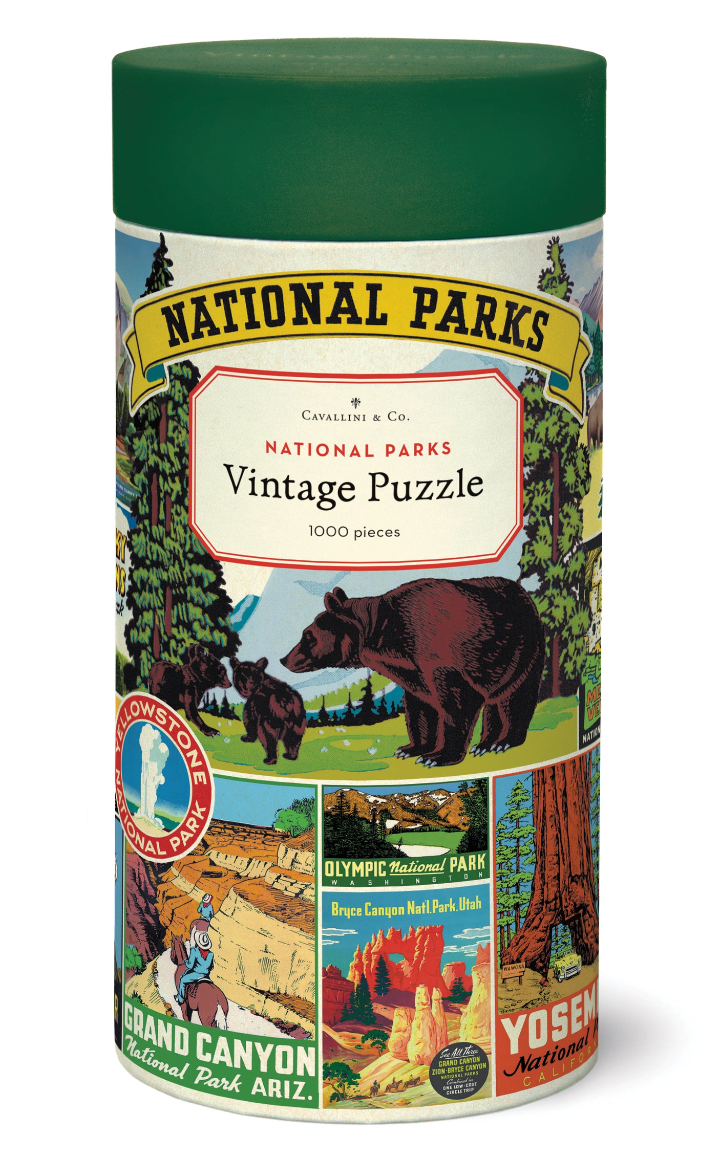 1000-Piece Vintage-Style Puzzle – National Parks
