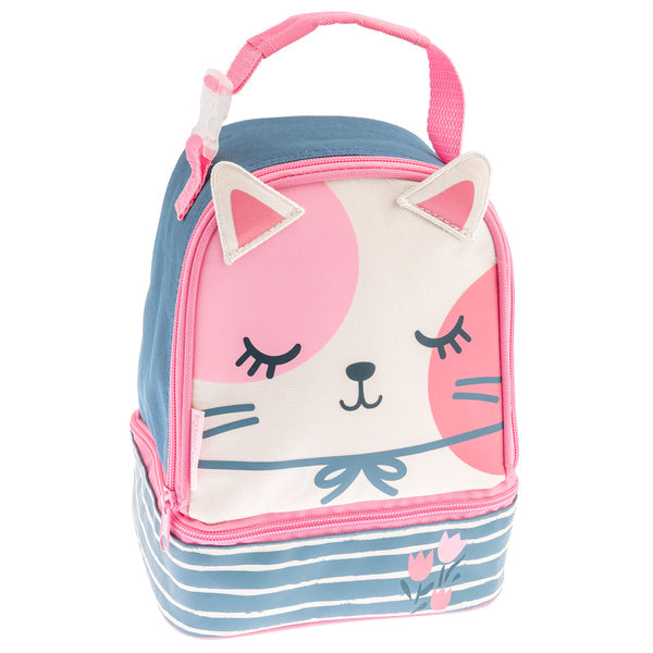 Insulated Adjustable Strap Fun Shaped Kids' Lunch Box Bag Cat