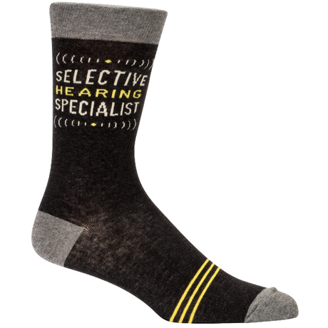 Blue Q Selective Hearing Mens Crew Socks