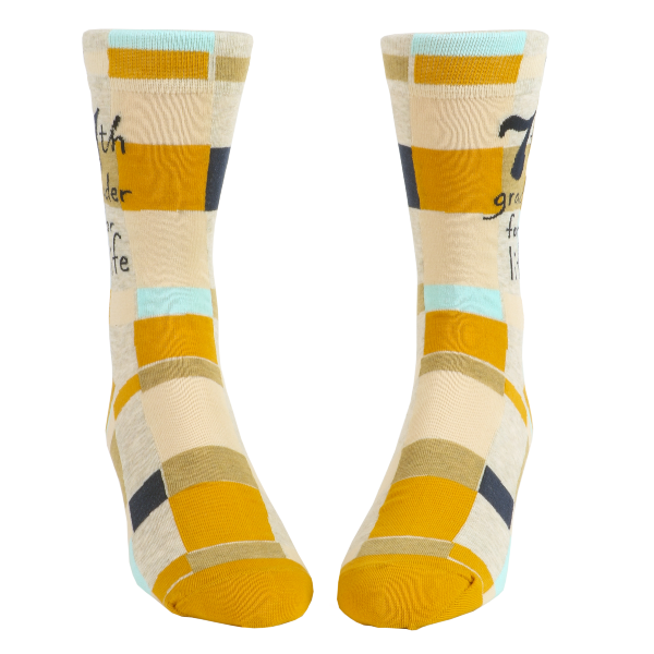 7th Grader For Life Men's Crew Socks