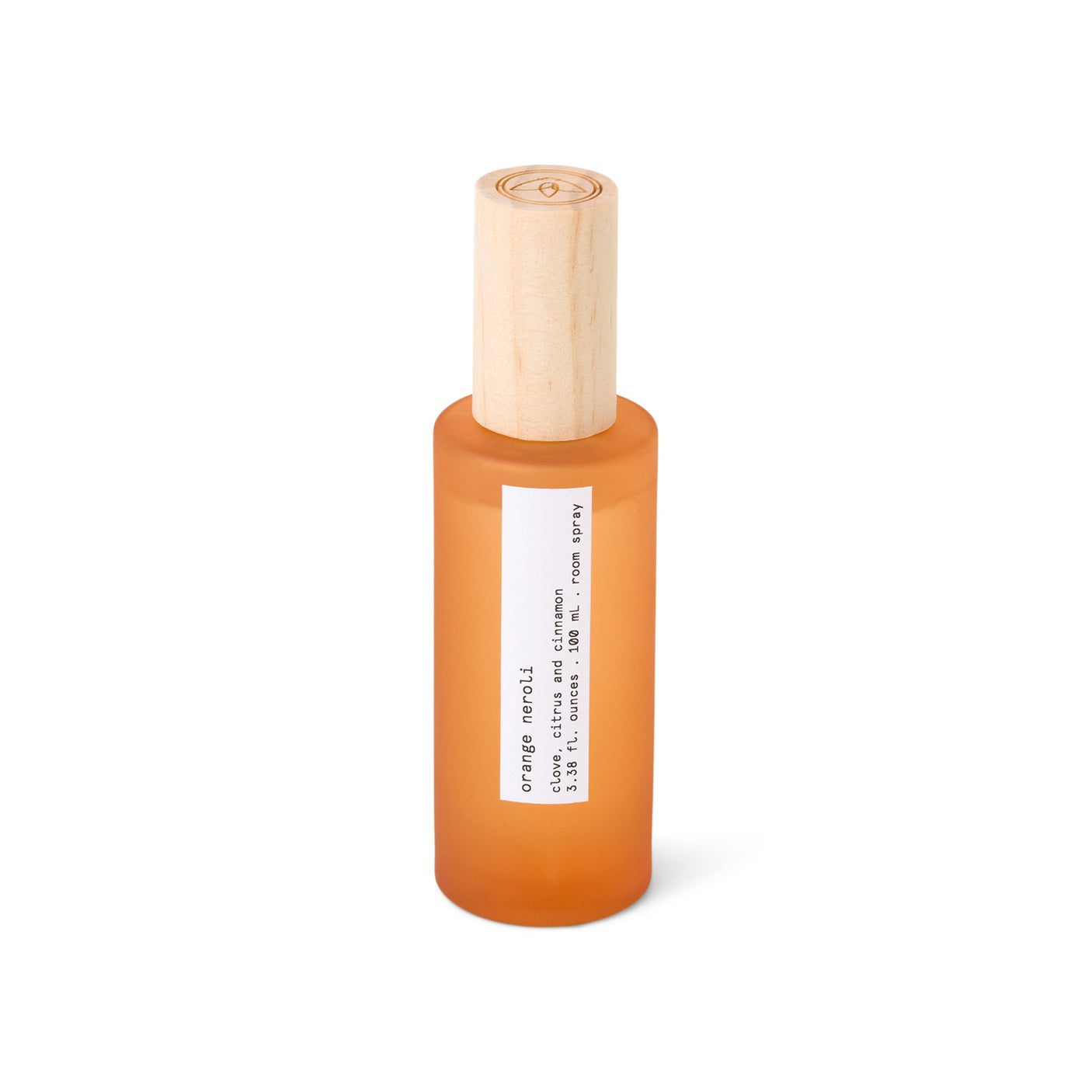 Firefly Senses 3.3 fl oz Orange Glass Room Spray with Wood Lid. Orange Neroli.