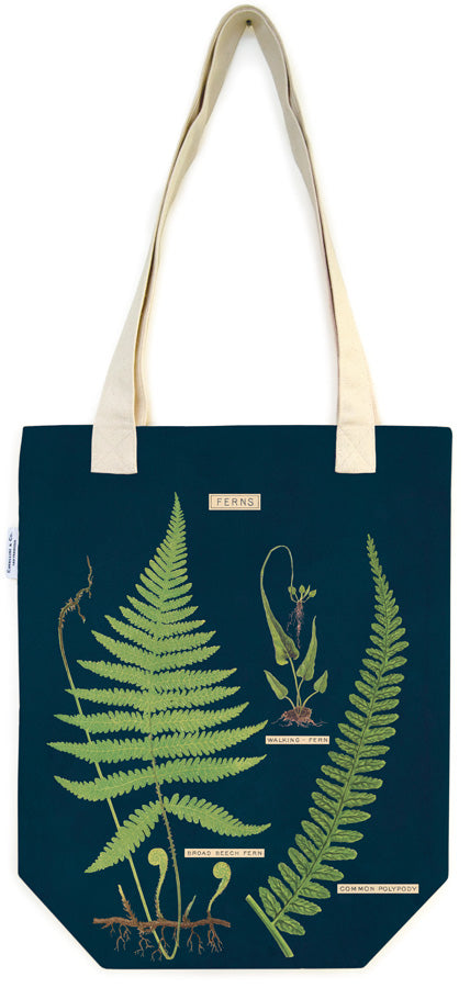 Vintage Print Canvas Tote Bag - Fern - Hello World Modern Mercantile