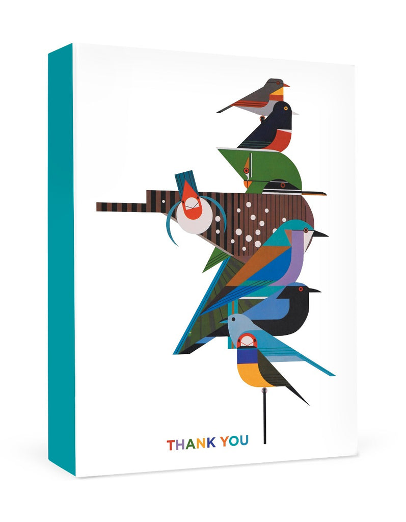 Rainforest Birds Charley Harper Boxed Thank You Notes Front View