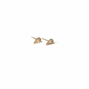 Tiny Teardrop Starburst Studs - Gold
