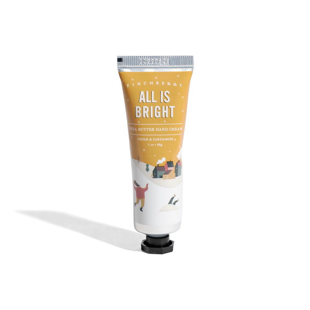 Finchberry All is Bright 1oz Vegan Shea Butter Hand Cream in Cedar and Cardamom.