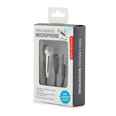 Mini Karaoke Microphone Sing Record & Share by Kikkerland