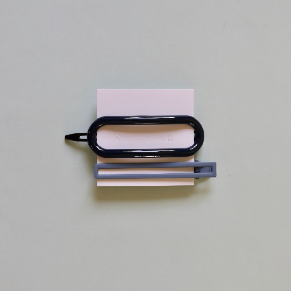Navy — BYRON Hair Clip Set