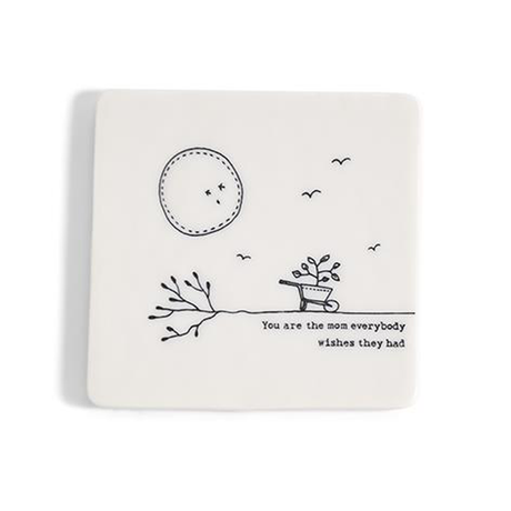 Sweet Sentimental Sayings Porcelain Coaster - Love/Family/Friendship