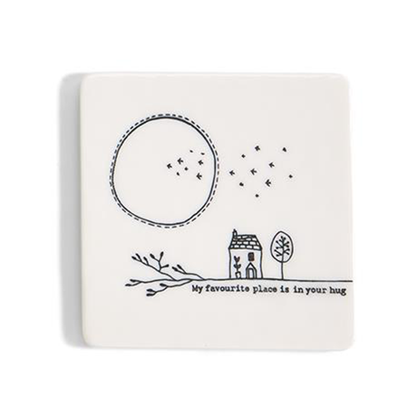 Sweet Sentimental Sayings Porcelain Coaster - Love/Family/Friendship