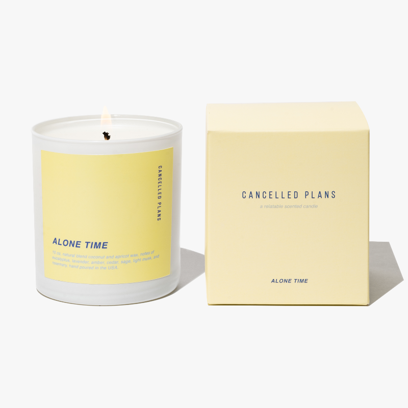 Cancelled Plans Alone Time Scented Essential Oil Candle