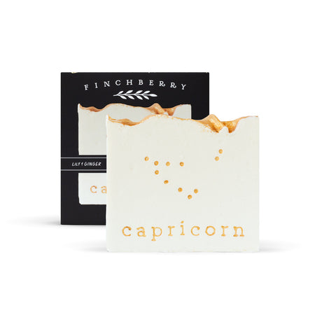 FinchBerry Handcrafted Vegan Soap: Zodiac Collection. Capricorn. Lily & Ginger Scent.