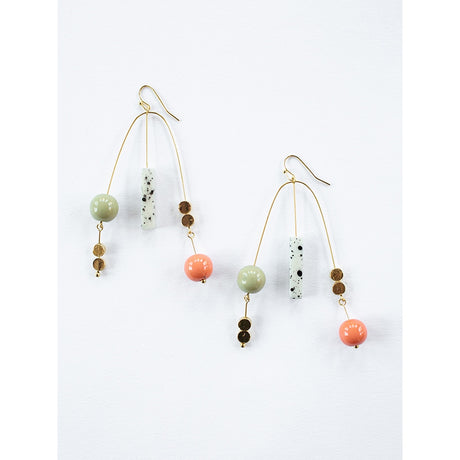 Ceramic Bead Mobile Earrings