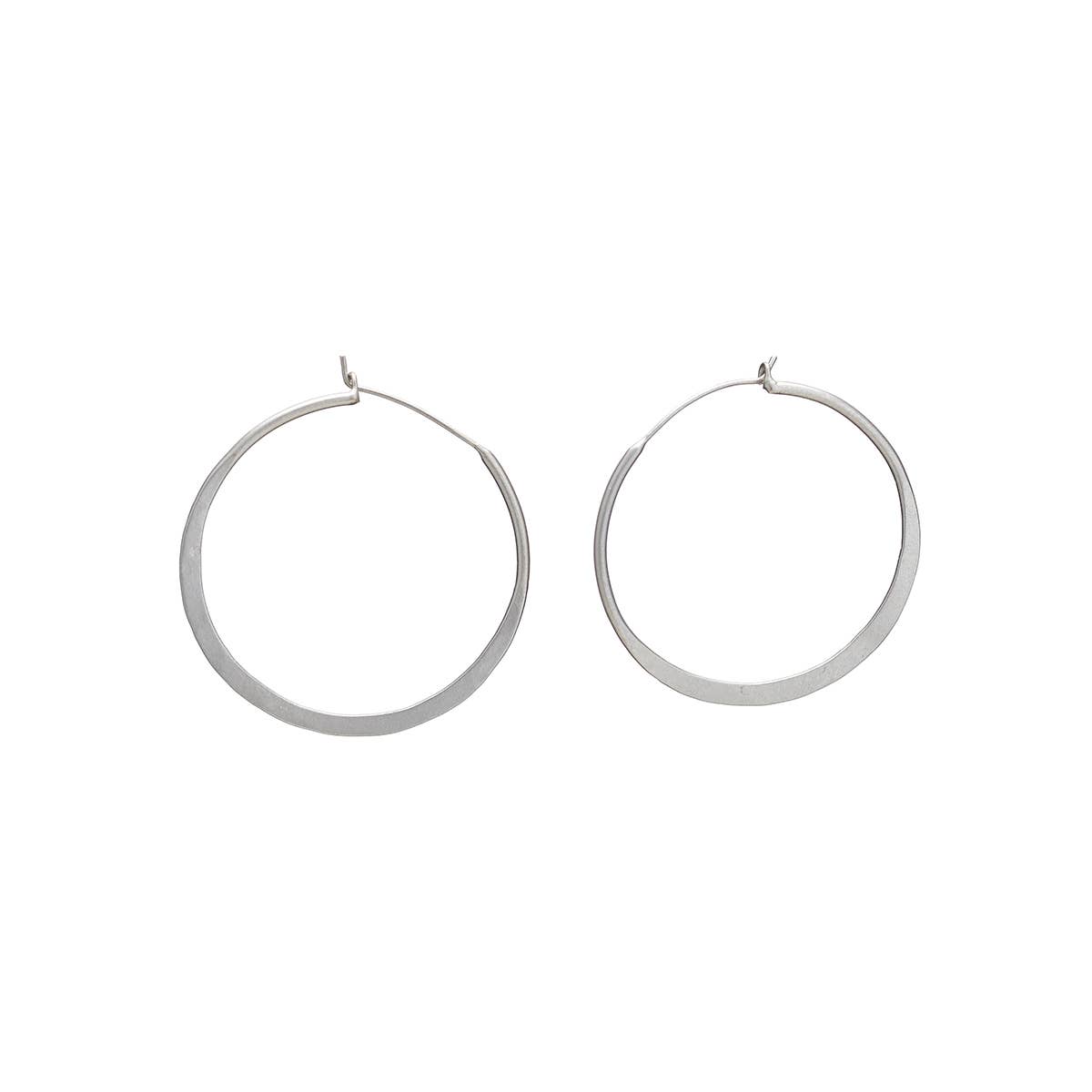 Silver Organic Hoops