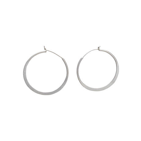 Silver Organic Hoops