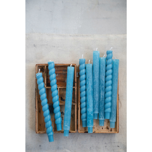 Powdered Taper Candles : Blue