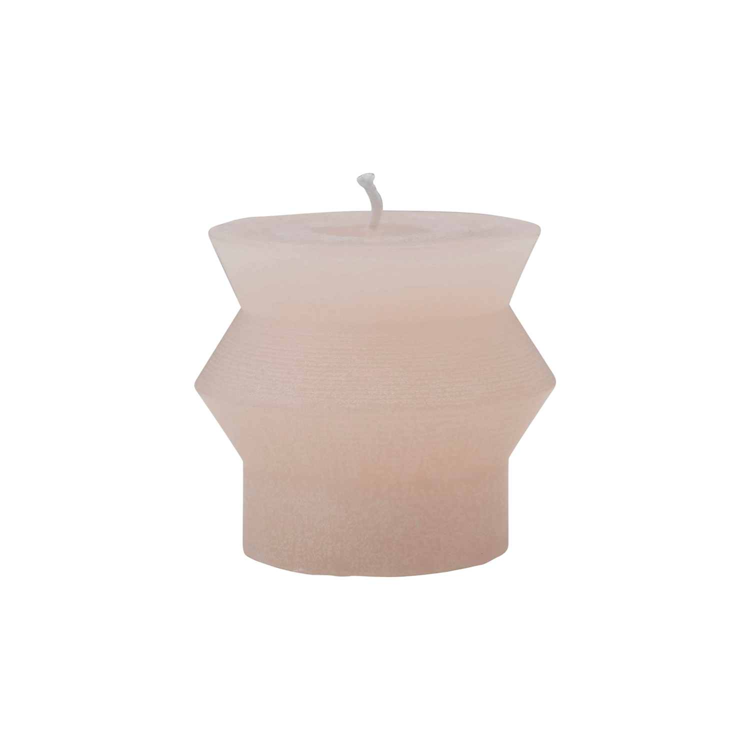 Unscented Symmetry Totem Pillar Candle - Blush Pink