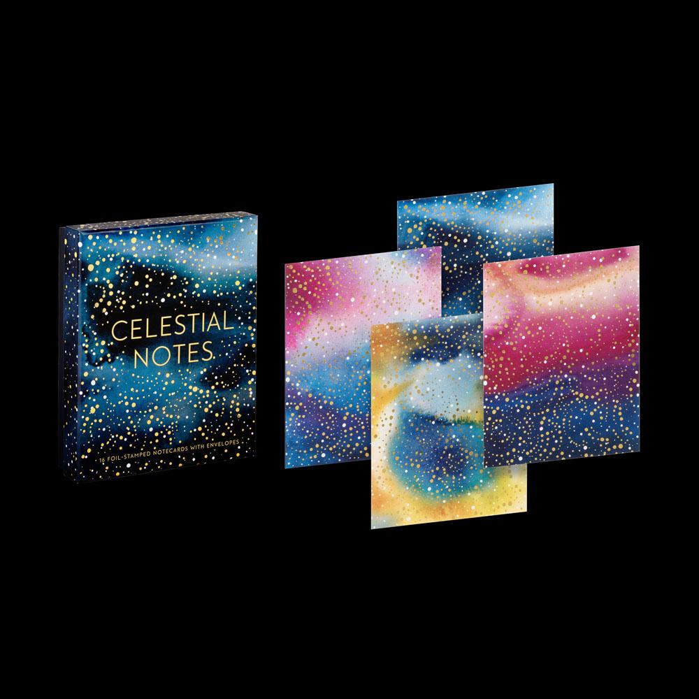 Celestial Notes Card Set of 16 Four Styles