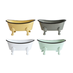 Enameled Clawfoot Bathtub Soap Dish 4 Colorways