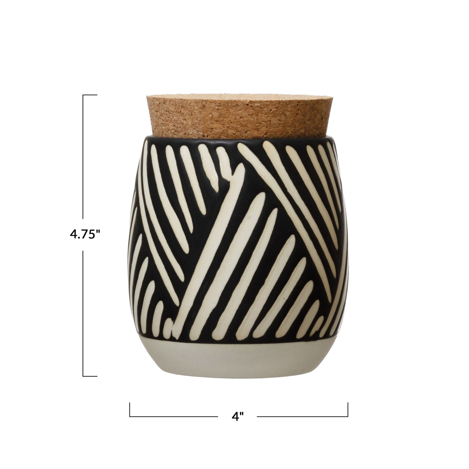 Debossed Matte Cork Lid Canister