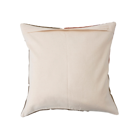 Suzani Embroidered Cotton Pillow