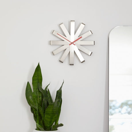 Umbra Ribbon Wall Clock Steel