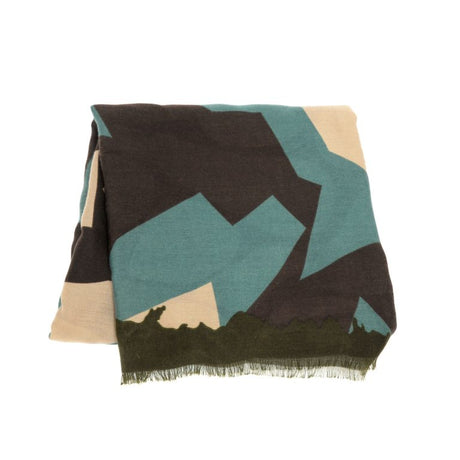 Teal Geometric Shapes Scarf