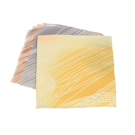 Colorful Abstract Line Long Scarf - Yellow